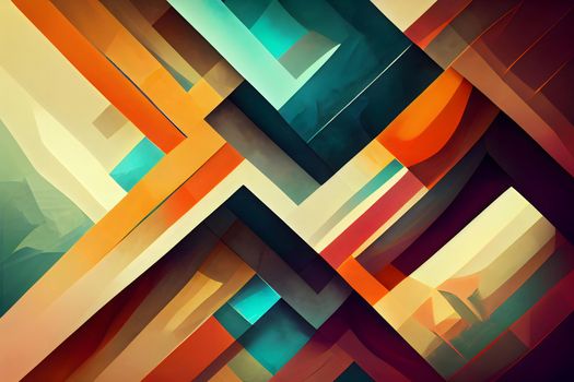 abstract flat colorful geometric background, neural network generated art. Digitally generated image. Not based on any actual scene or pattern.