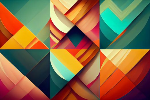 abstract flat colorful geometric background, neural network generated art. Digitally generated image. Not based on any actual scene or pattern.