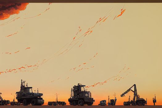 Auxiliary Equipment Operator. High quality 2d illustration