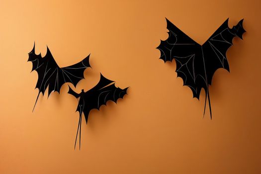 Halloween flying bats. High quality 2d illustration