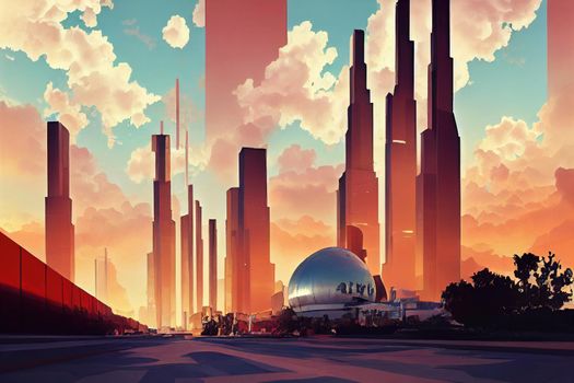 Ashgabat. High quality 2d illustration