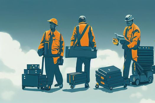Aircraft Supervisor. High quality 2d illustration