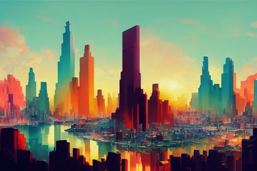 Bissau. High quality 2d illustration