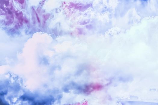 Magical dream, nature backdrop and spiritual holiday concept - Dreamy surreal sky as abstract art, fantasy pastel colours background for modern design