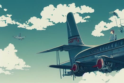 Aircraft Specialist. High quality 2d illustration