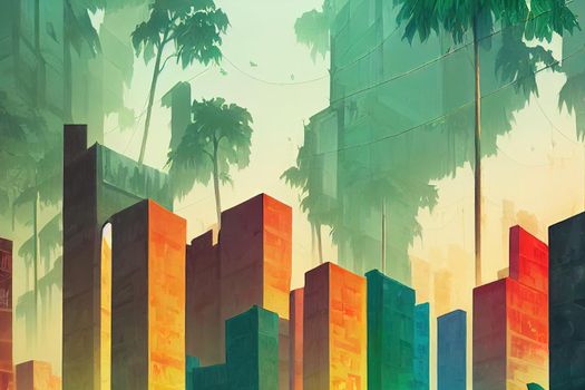 Bamako. High quality 2d illustration