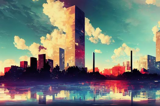 Canberra. High quality 2d illustration