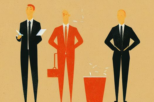 Advertising Agents. High quality 2d illustration