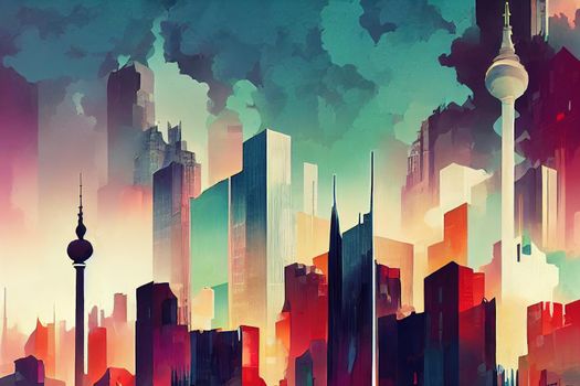 Berlin. High quality 2d illustration