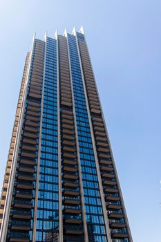 Dubai, UAE - 02.04.2021 Shot of a skyscraper in Dubai downtown