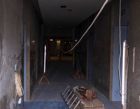 Shot of a lift lobby in under construction building