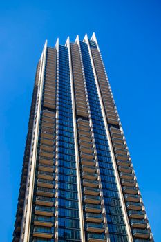 Dubai, UAE - 02.04.2021 Shot of a skyscraper in Dubai downtown