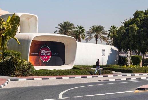 Dubai, UAE - 02.04.2021 Shot of a first 3d printed building