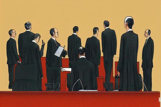 Law Judges. High quality 2d illustration