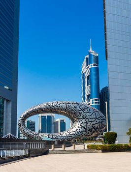 Dubai, UAE - 02.04.2021 Shot of a museum of future