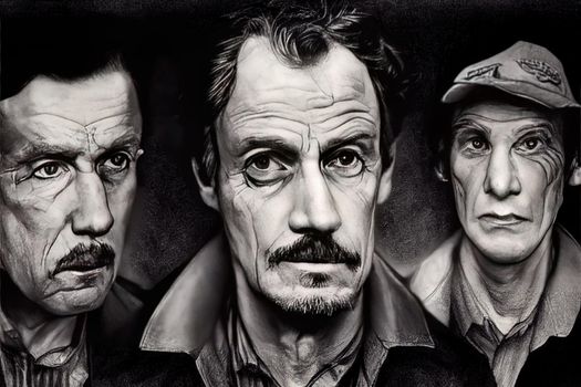 Actors. High quality 2d illustration