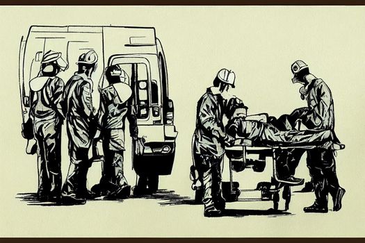 Ambulance Driver. High quality 2d illustration