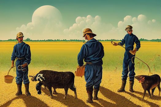 Agricultural. High quality 2d illustration