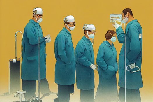 Anesthesy. High quality 2d illustration