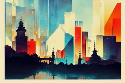 Belgrade. High quality 2d illustration