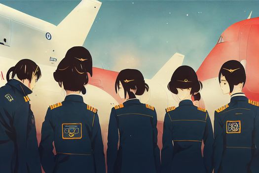 Air Crew. High quality 2d illustration