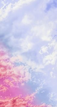 Magical dream, nature backdrop and spiritual holiday concept - Dreamy surreal sky as abstract art, fantasy pastel colours background for modern design