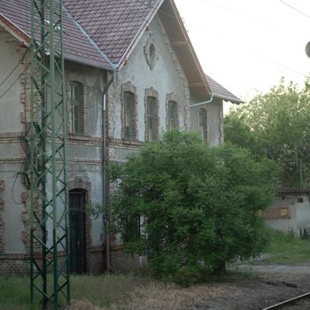 Old train station ticket office at a train station