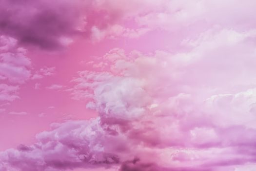 Magical dream, nature backdrop and spiritual holiday concept - Dreamy surreal sky as abstract art, fantasy pastel colours background for modern design