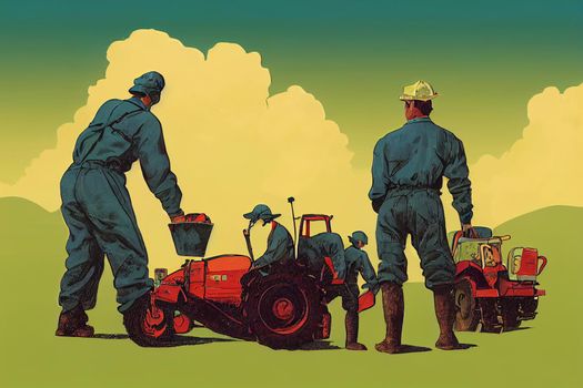 Agricultural. High quality 2d illustration
