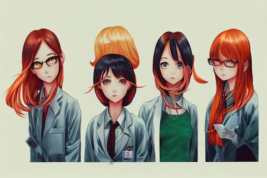 Biochemists. High quality 2d illustration