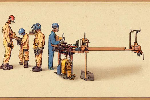 Assemblers and Fabricators. High quality 2d illustration