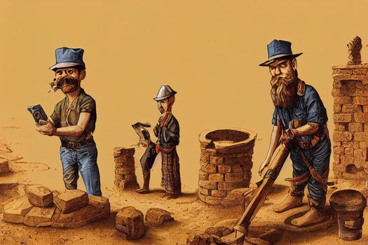 Archeologist. High quality 2d illustration
