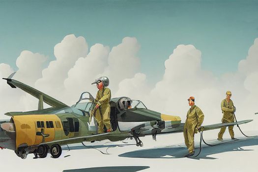 Airfield Operations. High quality 2d illustration