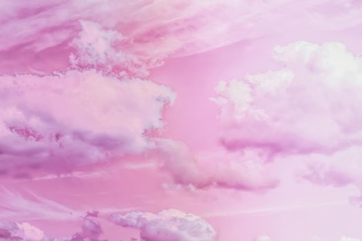 Magical dream, nature backdrop and spiritual holiday concept - Dreamy surreal sky as abstract art, fantasy pastel colours background for modern design