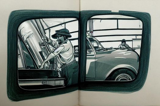 Automotive Repairer. High quality 2d illustration