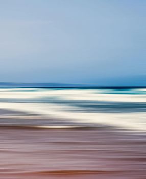 Coastal art print, holiday destination and luxury travel concept - Abstract sea background, long exposure view of dreamy ocean coast in summer