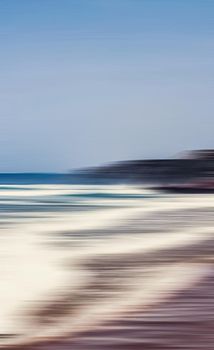 Coastal art print, holiday destination and luxury travel concept - Abstract sea background, long exposure view of dreamy ocean coast in summer