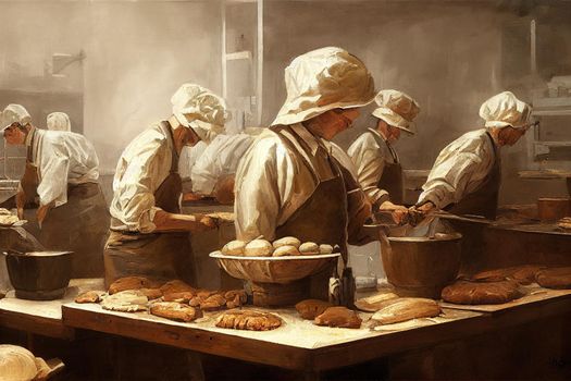 Bakers. High quality 2d illustration