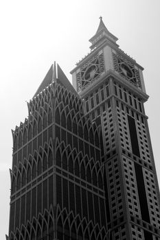 Dubai, UAE - 03.15.2021 Shot of towers along the Sheikh Zayed road