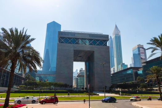 Dubai, UAE - 02.04.2021 Shot of a Dubai International Financial Center