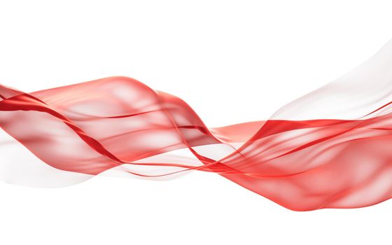 Flowing red cloth background, 3d rendering. Computer digital drawing.