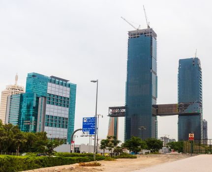 Dubai, UAE - 10.04.2021 Image of One Zabeel project under construction