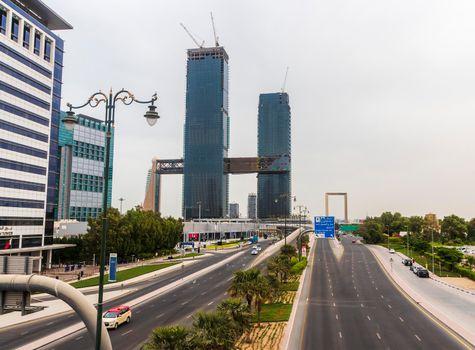 Dubai, UAE - 10.04.2021 Image of One Zabeel project under construction