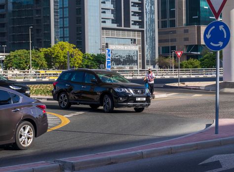 Dubai, UAE - 10.04.2021 Street view of Sheikh Zayed road