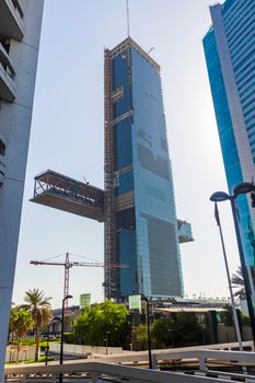 Dubai, UAE - 10.04.2021 Image of One Zabeel project under construction
