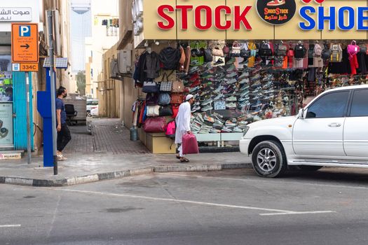 Dubai, UAE - 12.22.2021 - Busy streets of Satwa area.