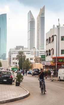 Dubai, UAE - 12.22.2021 - Busy streets of Satwa area.