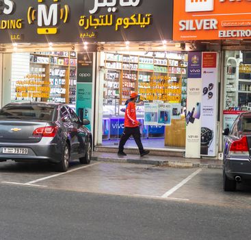 Dubai, UAE - 12.22.2021 - Busy streets of Satwa area.