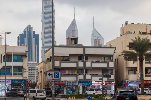 Dubai, UAE - 12.22.2021 - Busy streets of Satwa area.