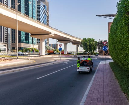 Dubai, UAE - 10.04.2021 Street view of Sheikh Zayed road